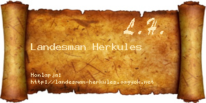 Landesman Herkules névjegykártya